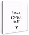 Spreuken - Huisje boompje baby - Quotes Tuinposter op houten frame 2 cm dik klein -3d
