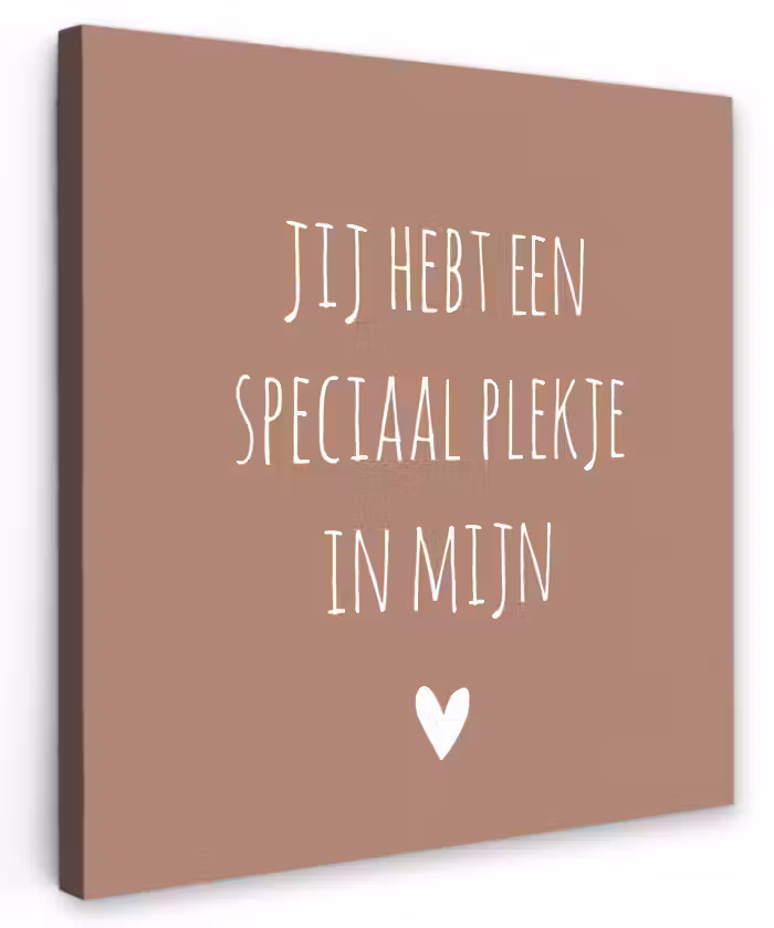Spreuken - Quotes - Jij hebt een speciaal plekje in mijn hart Tuinposter op houten frame 2 cm dik klein -3d