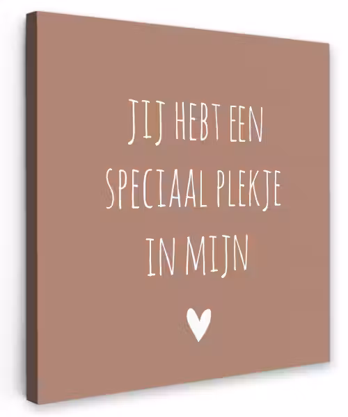 Spreuken - Quotes - Jij hebt een speciaal plekje in mijn hart Tuinposter op houten frame 2 cm dik klein -3d