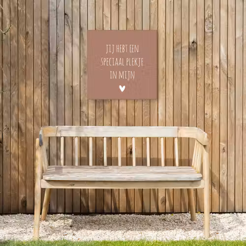 Spreuken - Quotes - Jij hebt een speciaal plekje in mijn hart Tuinposter op houten frame 2 cm dik klein -sfeer4