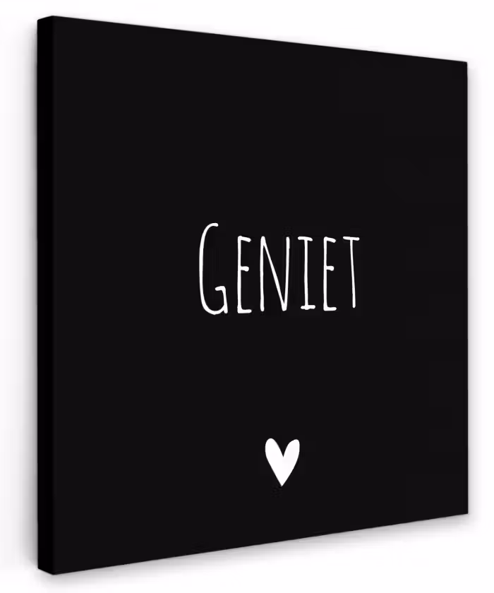 Spreuken - Quotes - Geniet Tuinposter op houten frame 2 cm dik klein -3d