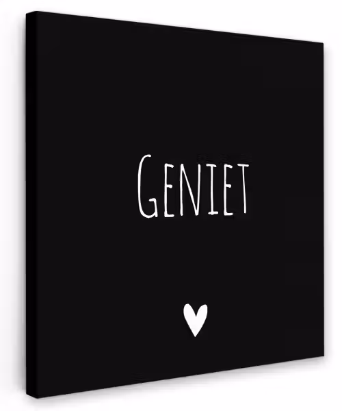 Spreuken - Quotes - Geniet Tuinposter op houten frame 2 cm dik klein -3d