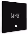 Spreuken - Quotes - Geniet Tuinposter op houten frame 2 cm dik klein -3d