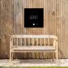 Spreuken - Quotes - Geniet Tuinposter op houten frame 2 cm dik klein -sfeer4