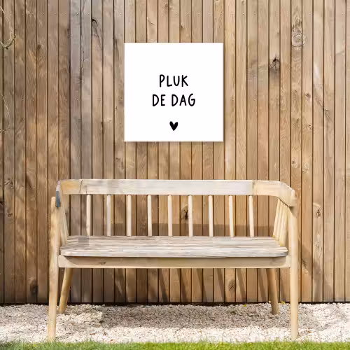 Spreuken - Quotes - Pluk de dag - Carpe diem Tuinposter op houten frame 2 cm dik klein -sfeer4