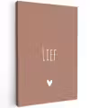 Spreuken - Quotes - Lief Tuinposter op houten frame 2 cm dik klein -3d