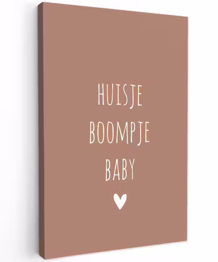 Spreuken - Quotes - Huisje boompje baby Tuinposter op houten frame 2 cm dik klein -3d