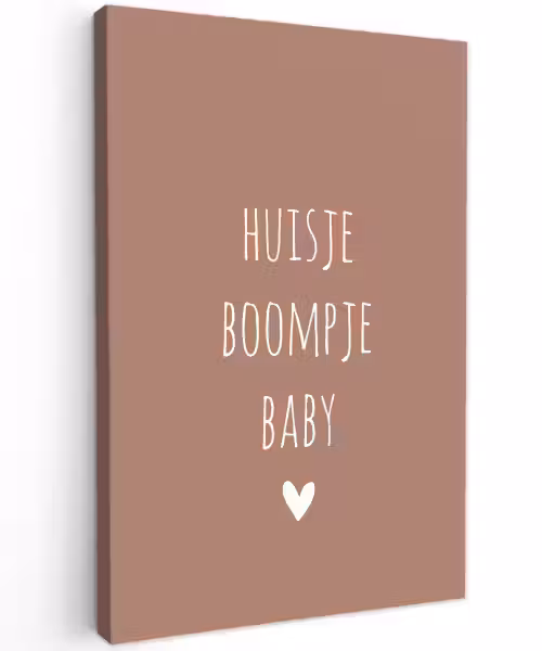 Spreuken - Quotes - Huisje boompje baby Tuinposter op houten frame 2 cm dik klein -3d