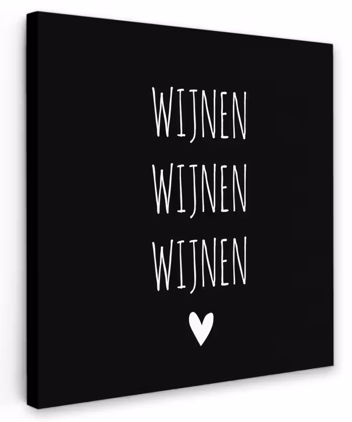 Spreuken - Quotes - Wijnen wijnen wijnen Tuinposter op houten frame 2 cm dik klein -3d