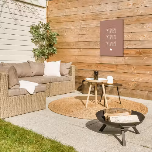 Spreuken - Quotes - Wijnen wijnen wijnen Tuinposter op houten frame 2 cm dik klein -sfeer2