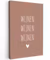 Spreuken - Quotes - Wijnen wijnen wijnen Tuinposter op houten frame 2 cm dik klein -3d