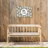 Tekst - geluk zit in 't zonnetje - Quotes - Geluk - Zon Tuinposter op houten frame 2 cm dik klein -sfeer4