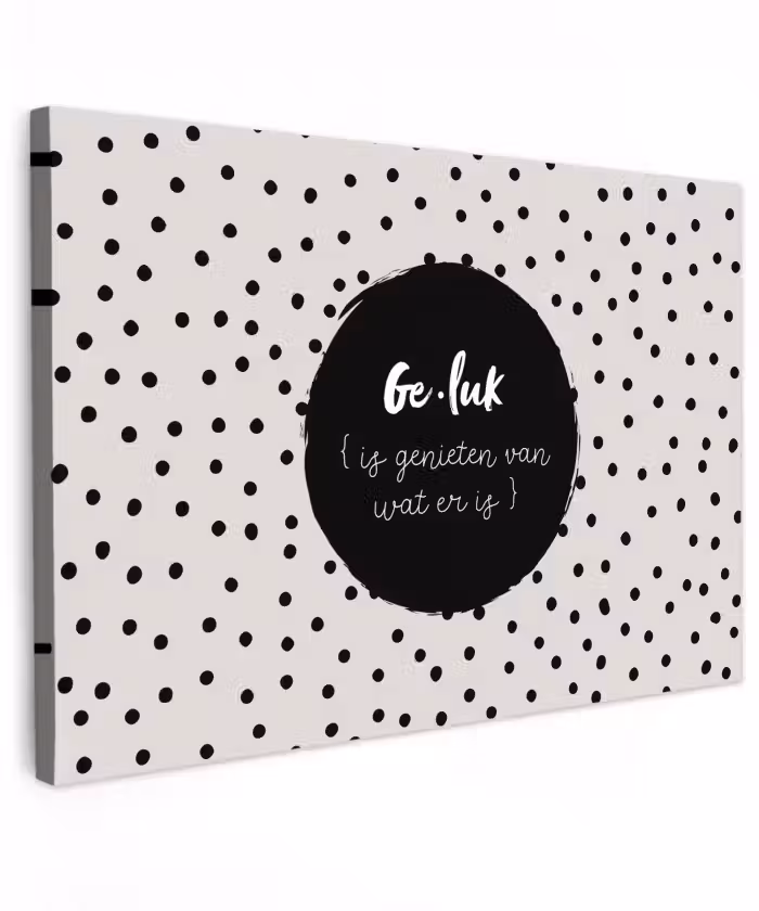 Tekst - Geluk definitie - Quotes - Geluk (is genieten van wat er is) - Woordenboek Tuinposter op houten frame 2 cm dik klein -3d