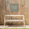 Tekst - Buiten zijn is zo fijn - Zomer - Spreuken Tuinposter op houten frame 2 cm dik klein -sfeer4