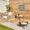 Tekst - Buiten zijn is zo fijn - Zomer - Spreuken Tuinposter op houten frame 2 cm dik klein -sfeer2