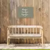Tekst - Huisje, tuintje, wijntje - Thuis - Quotes - Wijn Tuinposter op houten frame 2 cm dik klein -sfeer4