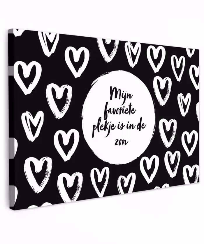 Tekst - Mijn favoriete plekje is in de zon - Quotes - Zomer - Zon Tuinposter op houten frame 2 cm dik klein -3d