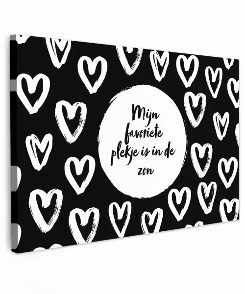 Tekst - Mijn favoriete plekje is in de zon - Quotes - Zomer - Zon Tuinposter op houten frame 2 cm dik klein -3d