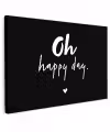 Tekst - Oh happy day - Zomer - Quotes Tuinposter op houten frame 2 cm dik klein -3d