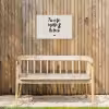 Tekst - Wijn - Zonnetje, wijntje & kletsen - Quotes Tuinposter op houten frame 2 cm dik klein -sfeer4