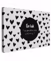 Tekst - Quotes - Geluk (is genieten van wat er is) - Woordenboek - Definitie geluk Tuinposter op houten frame 2 cm dik klein -3d