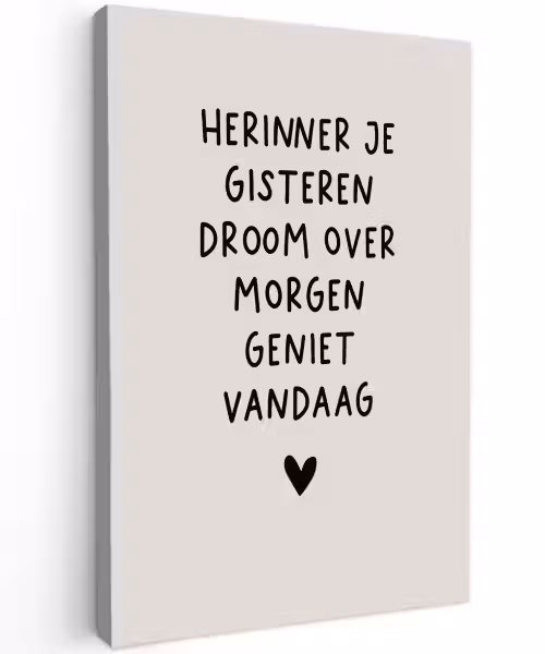 droom-beige Tuinposter op houten frame 2 cm dik klein -3d