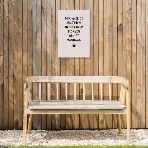 droom-beige Tuinposter op houten frame 2 cm dik klein -sfeer4