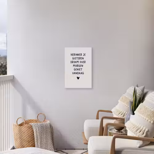 droom-beige Tuinposter op houten frame 2 cm dik klein -sfeer1