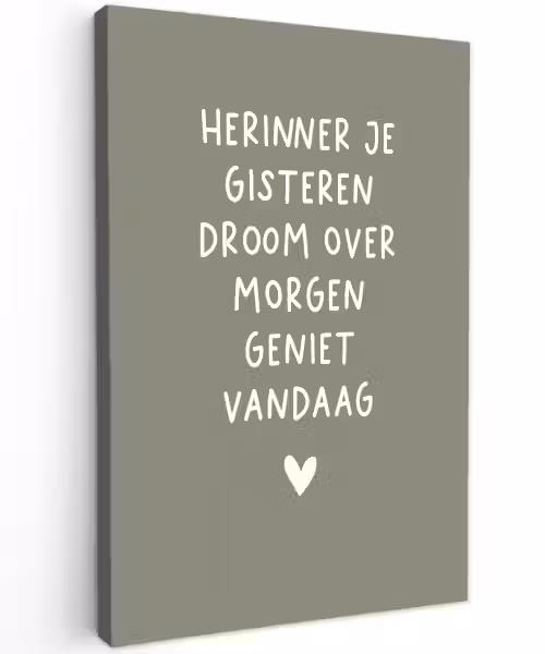 droom-groen Tuinposter op houten frame 2 cm dik klein -3d