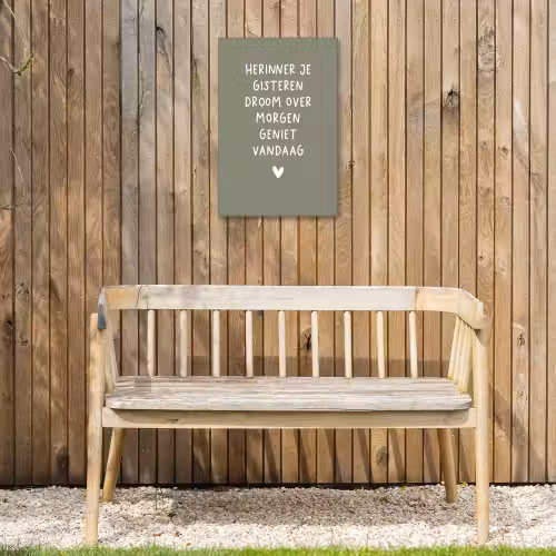 droom-groen Tuinposter op houten frame 2 cm dik klein -sfeer4