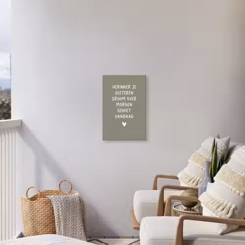 droom-groen Tuinposter op houten frame 2 cm dik klein -sfeer1