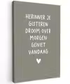 droom-groen Tuinposter op houten frame 2 cm dik klein -3d