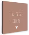 Quotes - Alles is liefde - Spreuken - Bløf Tuinposter op houten frame 2 cm dik klein -3d