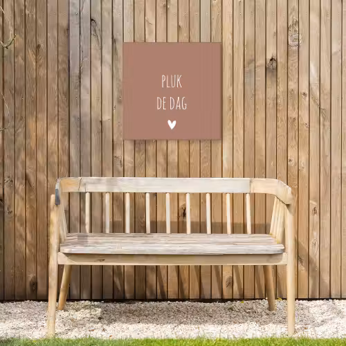 Quotes - Carpe diem - Pluk de dag - Spreuken Tuinposter op houten frame 2 cm dik klein -sfeer4