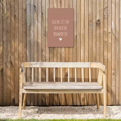 Quotes - Geluk zit in een klein rompertje - Spreuken Tuinposter op houten frame 2 cm dik klein -sfeer4