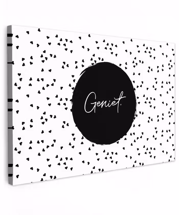 Quotes - Geniet - Zomer - Tekst Tuinposter op houten frame 2 cm dik klein -3d