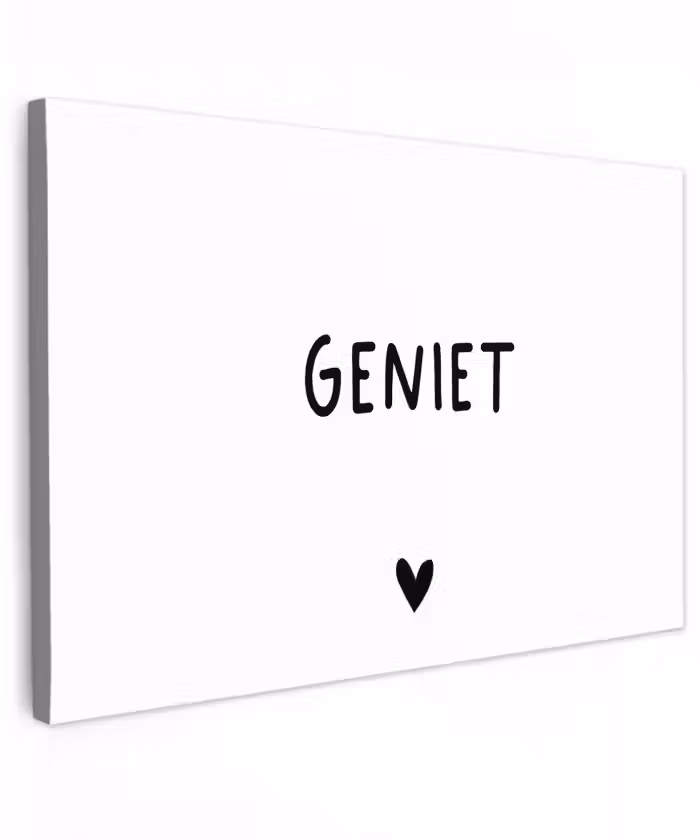 Quotes - Geniet - Spreuken Tuinposter op houten frame 2 cm dik klein -3d