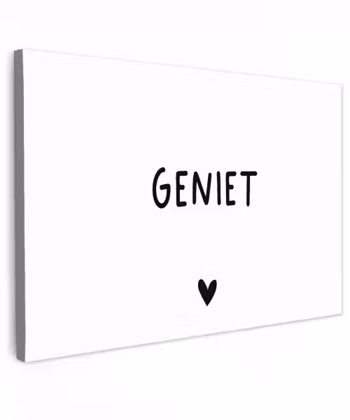 Quotes - Geniet - Spreuken Tuinposter op houten frame 2 cm dik klein -3d