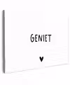 Quotes - Geniet - Spreuken Tuinposter op houten frame 2 cm dik klein -3d