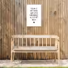 Quotes - Geluk is het enige wat zich verdubbelt - Spreuken Tuinposter op houten frame 2 cm dik klein -sfeer4