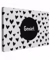 Quotes - Hartje - Tekst - Geniet Tuinposter op houten frame 2 cm dik klein -3d