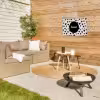 Quotes - Hartje - Tekst - Geniet Tuinposter op houten frame 2 cm dik klein -sfeer2