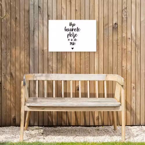 Quotes - Mijn favoriete plekje in in de zon - Zomer - Zon - Tekst Tuinposter op houten frame 2 cm dik klein -sfeer4