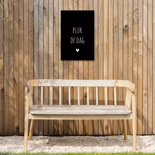 Quotes - Pluk de dag - Spreuken - Carpe diem Tuinposter op houten frame 2 cm dik klein -sfeer4