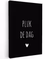 Quotes - Pluk de dag - Spreuken - Carpe diem Tuinposter op houten frame 2 cm dik klein -3d