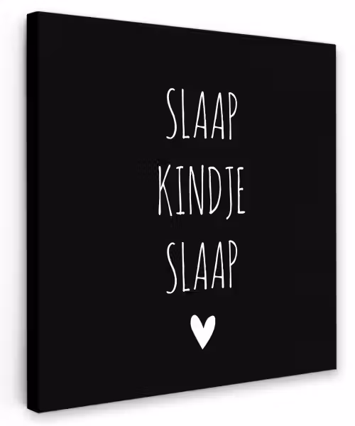 Quotes - Slaap kindje slaap - Spreuken Tuinposter op houten frame 2 cm dik klein -3d