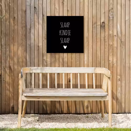 Quotes - Slaap kindje slaap - Spreuken Tuinposter op houten frame 2 cm dik klein -sfeer4