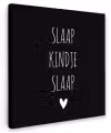 Quotes - Slaap kindje slaap - Spreuken Tuinposter op houten frame 2 cm dik klein -3d