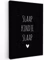 Quotes - Slaap kindje slaap - Spreuken Tuinposter op houten frame 2 cm dik klein -3d