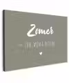 Quotes - Zomer, zon, wijn & kletsen - Tekst - Zomer Tuinposter op houten frame 2 cm dik klein -3d
